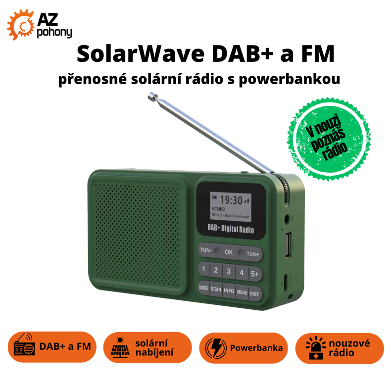 SolarWave DAB+ a FM